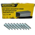 Kit 5000 Grampos 10mm Grampeador Bateria Eletrico Pneumatico Kit 5000 Grampos 10mm Grampeador Bateria Eletrico Pneumatico