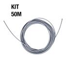 Kit 50m Cabo de Aço Revestido Pvc 1,6mm X 2,0mm 1/16x5/64 - Vonder