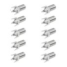 Kit 50x Conector F Fêmea Rosca 180 para Placa PCI Soldável