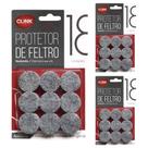 Kit 54 Protetor de Cadeira Feltro Redondo Adesivo Móveis Clink 54 Pçs