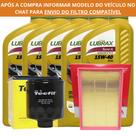 Kit 5L Óleo Lubrax Tecno SL 15W40 Semissintético + Filtro de Óleo Tecfil + Filtro de Ar Wega