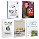 Kit 5livros, Gatilhos Mentais, Psicologia Financeira, Homem Mais Rico da Babilônia, Segredos da Mente Milionária, Pai Rico, Pai Pobre - DVS, HarperCollins, Sextante, Alta Books