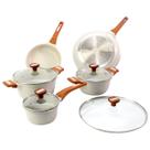 Kit 5pç Caçarolas Frigideiras Antiaderente Temperatti Bianco Kit 5pç Caçarolas Frigideiras Antiaderente Temperatti Bianco