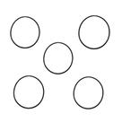 Kit 5un Anel Oring 75,87X2,6mm Compatível com Lavadora Jacto J6000 M16 7 PRO-S 6800 7000 Plus 737759