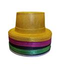 Kit 5un Cartola Chapéu plástico Glitter Fantasia Carnaval