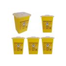 Kit 5un Coletor Rígido 1l P/ Perfuro Cortante Descarpack