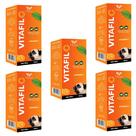 Kit 5un Suplemento Vitamina C Cães-Gatos Vitafil C 30ml