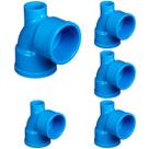 Kit 5und Curva BB 90º Curta 75mm PN125 Soldável c/ Saída Rosca Rosca de 1" Durabilidade p/ Irrigação