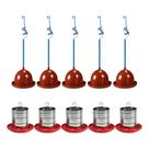Kit 5unds Bebedouro Pendular + Comedouro 5kg Frango/galinha