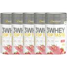 Kit 5X 3 Whey Top Taste - 900g Morango - Body Action Kit 5X 3 Whey Top Taste - 900g Morango - Body Action