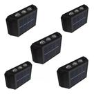 Kit 5x Arandela Luminária Lâmpada 6 Luz Led De Parede Sensor Solar