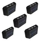 Kit 5x Arandela Luminária Lâmpada 6 Luz Led De Parede Sensor Solar