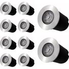 Kit 5x Balizador Blindado Piso LED 1W IP65 Bivolt Branco Quente Kit 5x Balizador Blindado Piso LED 1W IP65 Bivolt Branco Quente
