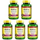 Kit 5x Biotina Firmeza E Crescimento 60 Cápsulas - Maxinutri