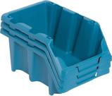 Kit 5x Caixa Gaveteiro Plástica Empilhável N. 5 Azul PRESTO