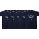 Kit 5X Camiseta 100% Algodão Darkness - Tamanho GG Preta - IntegralMédica