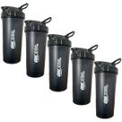 Kit 5X Coqueteleira 600ml Preto - Optimum Nutrition