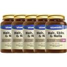 Kit 5X Hair, Skin E Nails com Colágeno e Biotina - 60 Cápsulas - VitaminLife