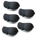 Kit 5x Máscara Tapa Olhos Para Dormir 3D Unissex Blackout Confortável Viajar Relaxar Repouso Chochilo Sono Soneca Descanso Viagens Turno Noturno Venda