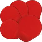 Kit 5x Mouse Pad de Espuma Leve TopGet Vermelho