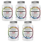 Kit 5x Multivitamínico A a Z 500mg 5x60 cps Flora Nativa