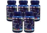 Kit 5x Ômega 3 Plus EPA 33/DHA 22 60 capsulas /1000mg Muwiz