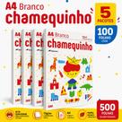 KIT 5x Papel Sulfite A4 Chamequinho 100 Folhas Cada (500 Folhas) 75g Branco TOP Qualidade