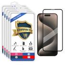 Kit 5x Película Vidro 3d Para iPhone 15 15 Plus 15 Pro Max