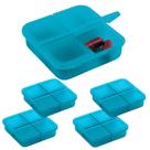 Kit 5x Porta Comprimidos com 4 Divisórias TopGet Azul Claro Kit 5x Porta Comprimidos com 4 Divisórias TopGet Azul Claro