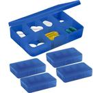 Kit 5x Porta Comprimidos com 7 Divisórias TopGet Azul