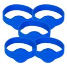 Kit 5x pulseira p/ controle de acesso rfid 125khz azul garen