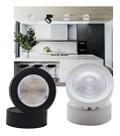 Kit 5x Spot Led Redondo Direcionável Teto Luz Sobrepor 7w