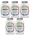 Kit 5x Suplemento Alimentar Complexo B 60 cápsulas Flora Nativa