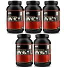 Kit 5X Whey Protein 100% Gold Standard - 907g Double Rich Chocolate - Optimum Nutrition