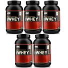 Kit 5X Whey Protein 100% Gold Standard - 909g Baunilha - Optimum Nutrition