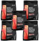 Kit 5X Whey Protein Concentrado - 1800g Refil Chocolate - Dux Nutrition