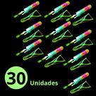 Kit 6/10 E 20 e 30 Avatar Voador De Led Com Estilingue Foguete Helicóptero Brinquedo Infantil