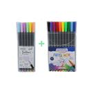 Kit 6/12/16/18/24 Canetas Coloridas Ponta Fina Fineliner BRW 0.4mm