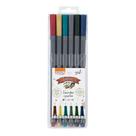 Kit 6/12/16/18/24 Canetas Coloridas Ponta Fina Fineliner BRW 0.4mm