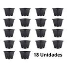Kit 6/12/18 Vasos Quadrado Pequeno Preto Planta Plastico Horta Atacado N:01 12,5x12,5x11cm Plasmarc Kit 6/12/18 Vasos Quadrado Pequeno Preto Planta Plastico Horta Atacado N:01 12,5x12,5x11cm Plasmarc
