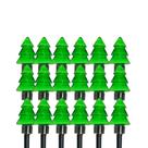 Kit 6-18 Balizador Solar Árvore de Natal Granfei 30cm Decoração Quintal Jardim Iluminação Soutimes