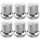 Kit 6 Acabamento de Registro C40 Metal Cromado Base Padrão Deca 16 Estrias Pressão Gaveta Geral Kit 6 Acabamento de Registro C40 Metal Cromado Base Padrão Deca 16 Estrias Pressão Gaveta Geral