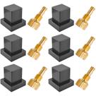 Kit 6 Acabamento para Registro 1/2 3/4 e 1 Polegada Preto Quadrado Pressão Padrão Fabrimar