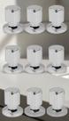 Kit 6 Acabamentos Registro C-40 Metal Cromado 20 Estrias Kit 6 Acabamentos Registro C-40 Metal Cromado 20 Estrias