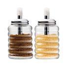 KIT 6 Açucareiros de Vidro com Bico Dosador Inox Restaurante