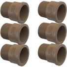 Kit 6 Adaptador Curto Tigre 25mm 3/4 PVC Soldavel Agua
