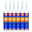 Kit 6 Adesivo Selante PU 40 Cinza AutoFix 360G