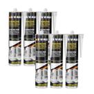 Kit 6 Adesivo Selante PU40 Multiuso Branco 360g/212ml W-MAX