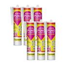 Kit 6 Adesivo Selante PU40 Multiuso Branco 360g Quartzolit