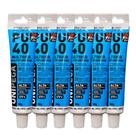 Kit 6 Adesivos Selante PU 40 Bisnaga Plástica Unipega Branco 80G/50ML